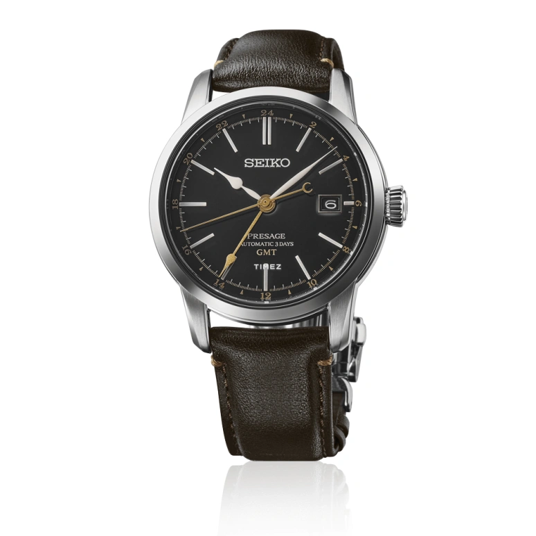 Seiko,Presage 40.20mm,40.20mm,Stainless Steel,Black,Automatic,Day,Dule Time,SPB447J1