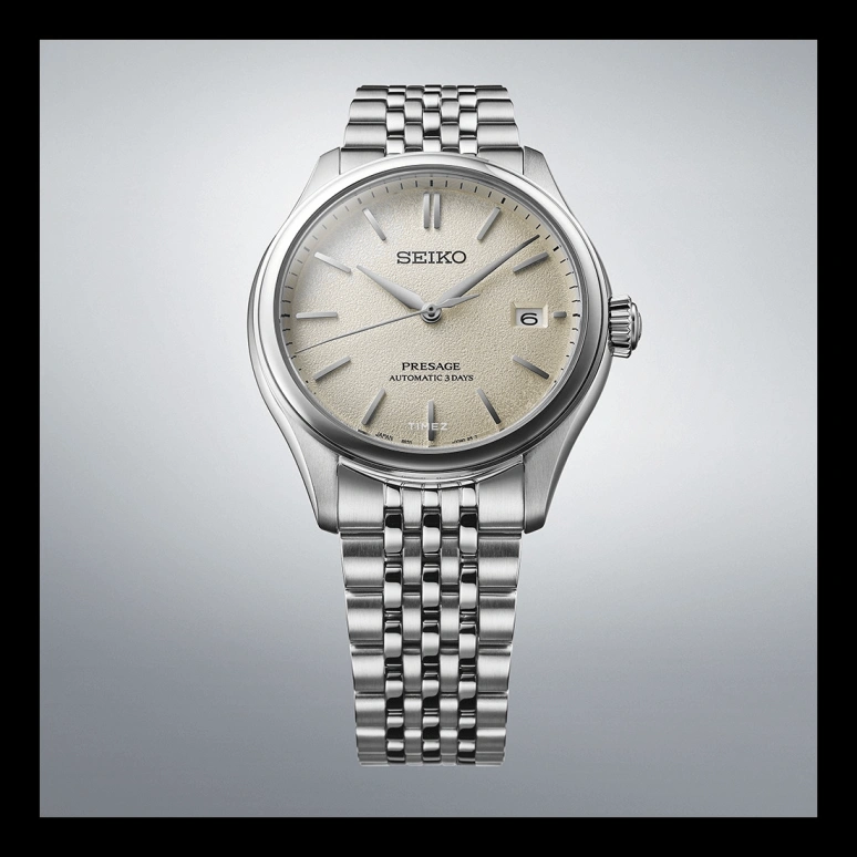 Seiko,Presage 40.20mm,40.20mm,Stainless Steel,Cream,Automatic,Day,72hours,SARX121