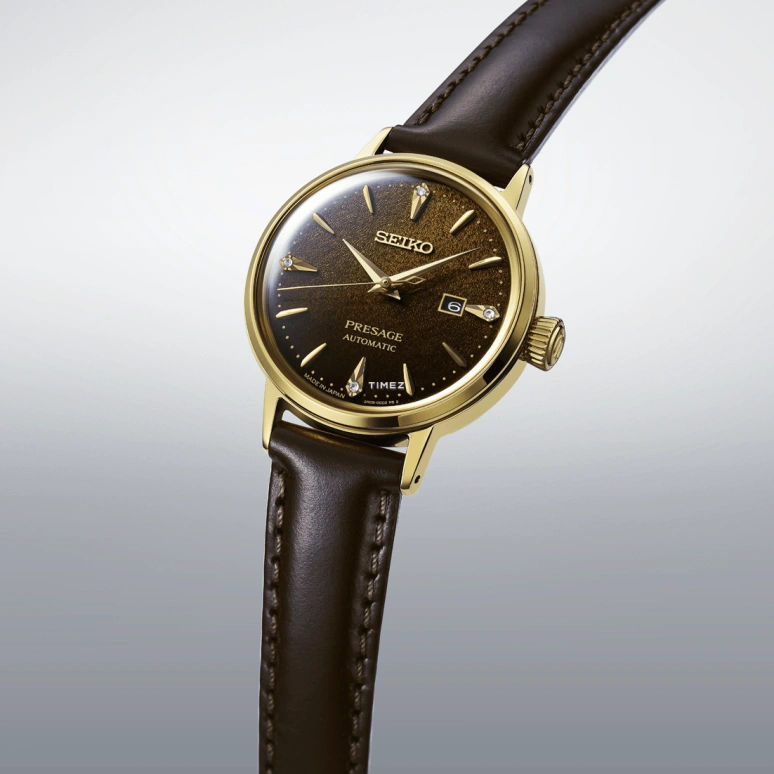 Seiko,Presage 30.30mm,30.30mm,Stainless Steel,Brown,Automatic,Day,Anti-magnetic,SRE020J1