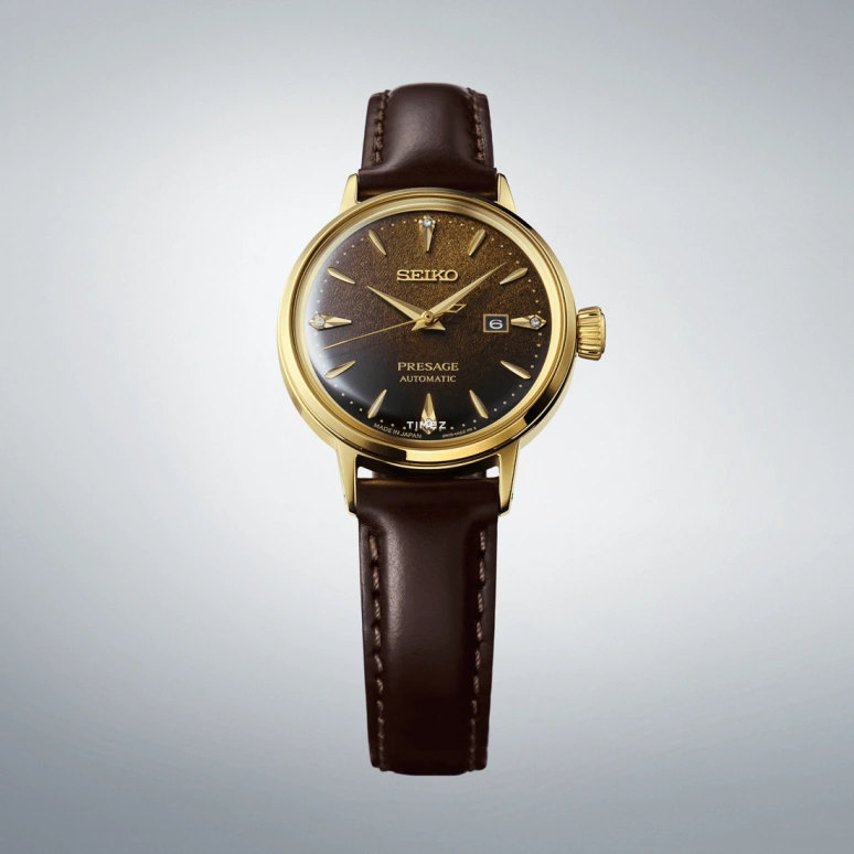 Seiko,Presage 30.30mm,30.30mm,Stainless Steel,Brown,Automatic,Day,Anti-magnetic,SRE020J1
