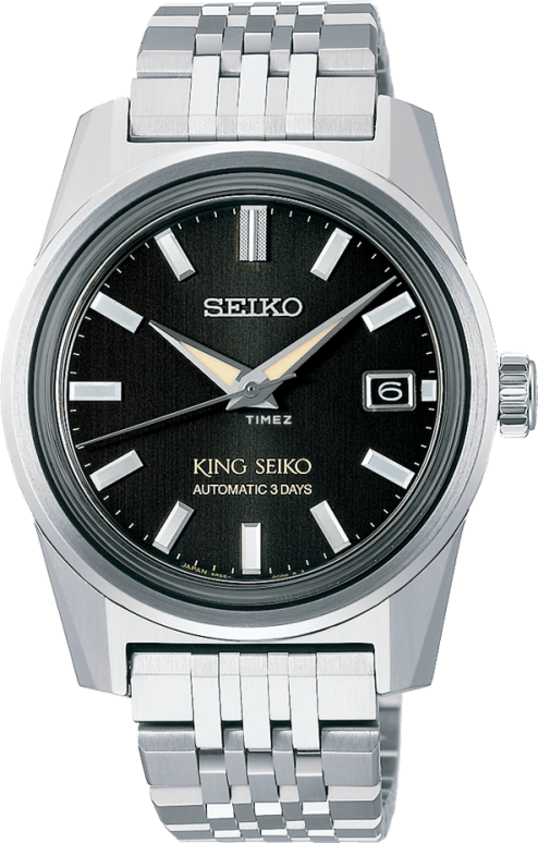 Seiko,King Seiko 38.80mm,38.80mm,Stainless Steel,Black,Automatic,Day,Anti-magnetic,SDKS021