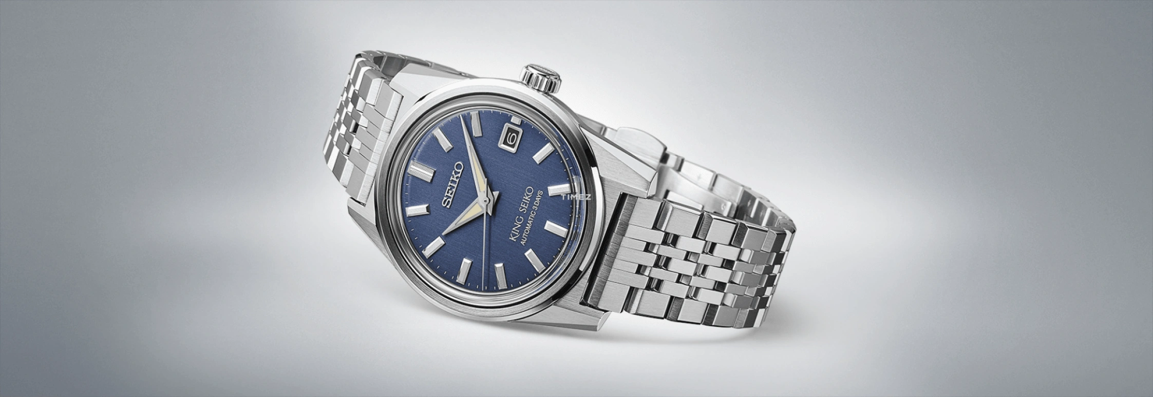 Seiko,King Seiko 38.30mm,38.30mm,Stainless Steel,Blue,Automatic,Day,Anti-magnetic,SDKS023