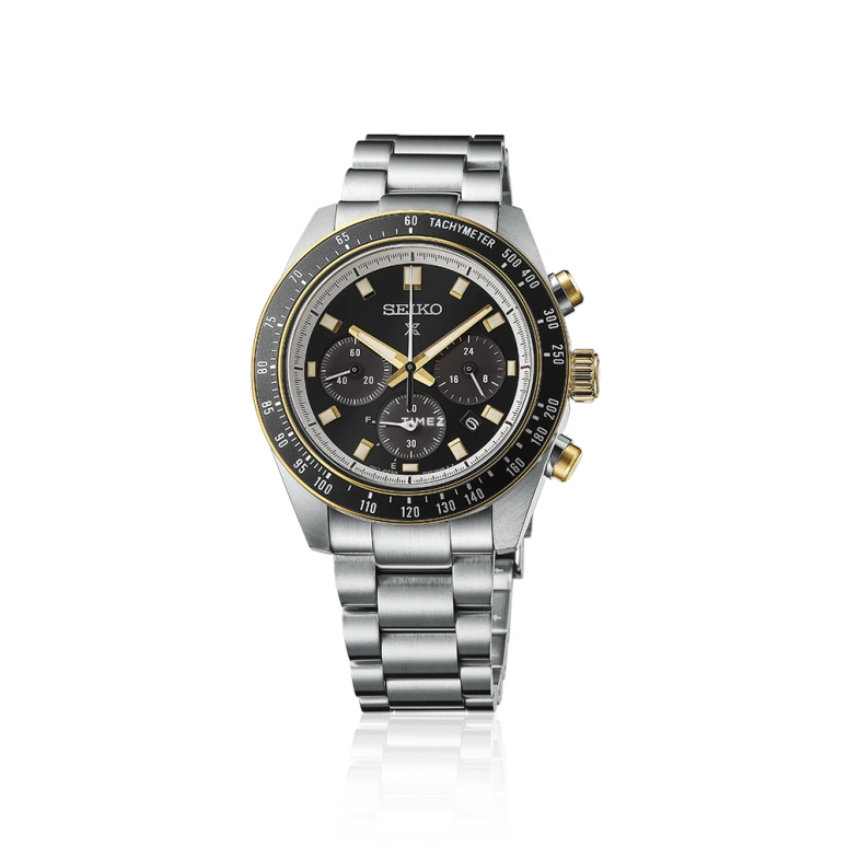 Seiko,Prospex 41.40mm,41.40mm,Stainless Steel,Black,Quartz,Chronograph,Day,Power Reserve Indicator,SSC941