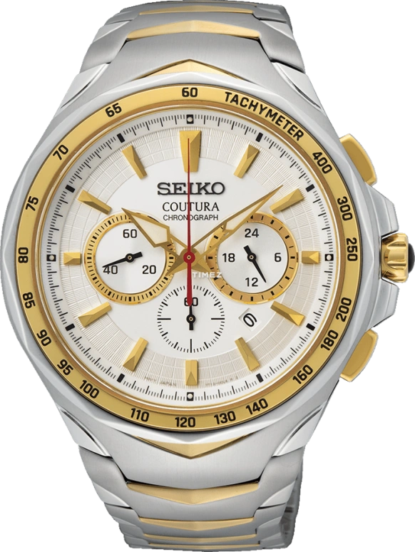 Seiko,Coutura 45.60mm,45.60mm,Stainless Steel,White,Quartz,Chronograph,Day,SRWZ24P9