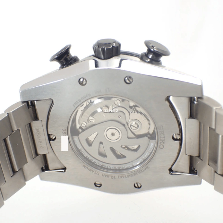 Seiko,Mechanical 46mm,46mm,Stainless Steel,Black,Automatic,Chronograph,Day,SAEK005