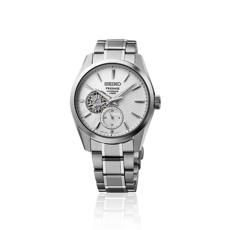 Seiko,Presage 40.20mm,40.20mm,Stainless Steel,White,Automatic,72hours,In-house Caliber,SARJ001