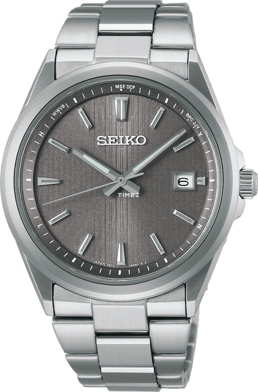 Seiko,Solar 39.80mm,39.80mm,Stainless Steel,Grey,Quartz,Day,Anti-magnetic,SBTM347