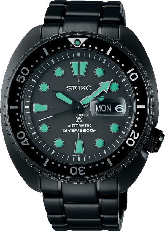 Seiko,Prospex Divers 45mm,45mm,Stainless Steel,Black,Automatic,Date,Day,SRPK43