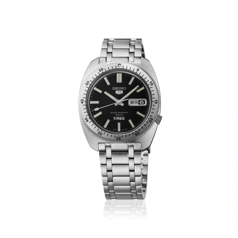 Seiko,5 Sports 38.20mm,38.20mm,Stainless Steel,Black,Automatic,Date,Day,Anti-magnetic,SRPL93