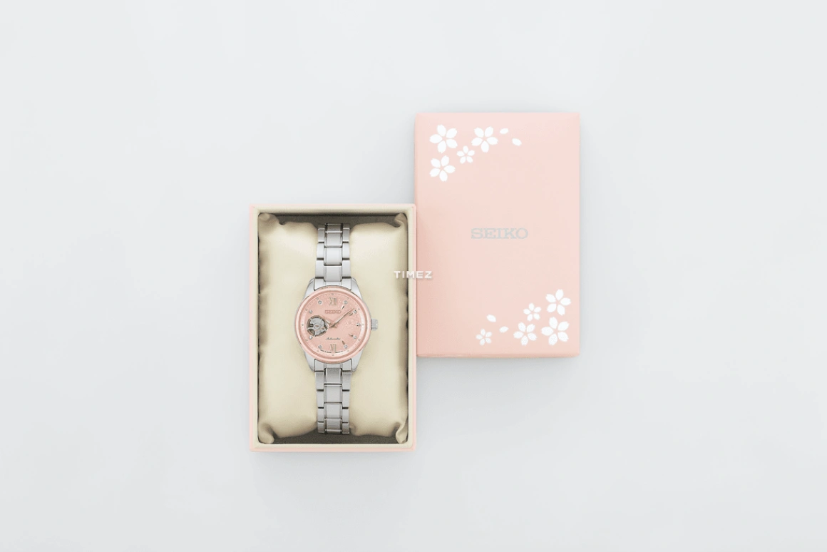 Seiko,Mechanical 34.20mm,34.20mm,Stainless Steel,Cherry Blossom Pink,Automatic,Anti-magnetic,In-house Caliber,SSDE024