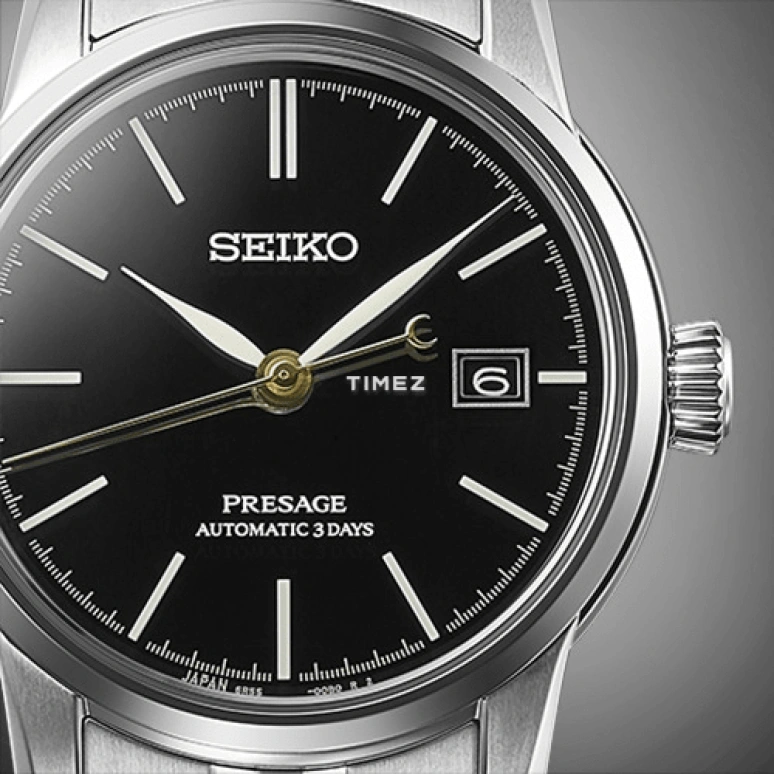 Seiko,Presage 40.20mm,40.20mm,Stainless Steel,Black,Automatic,Day,72hours,SARX107