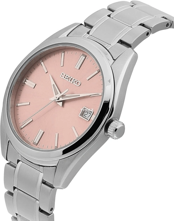 Seiko,men 40.20mm,40.20mm,Stainless Steel,Pink,Quartz,Day,In-house Caliber,SUR523P1