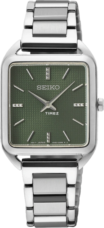 Seiko,women 6.40mm,6.40mm,Stainless Steel,Green,Quartz,In-house Caliber,Sapphire,Glass,SWR075
