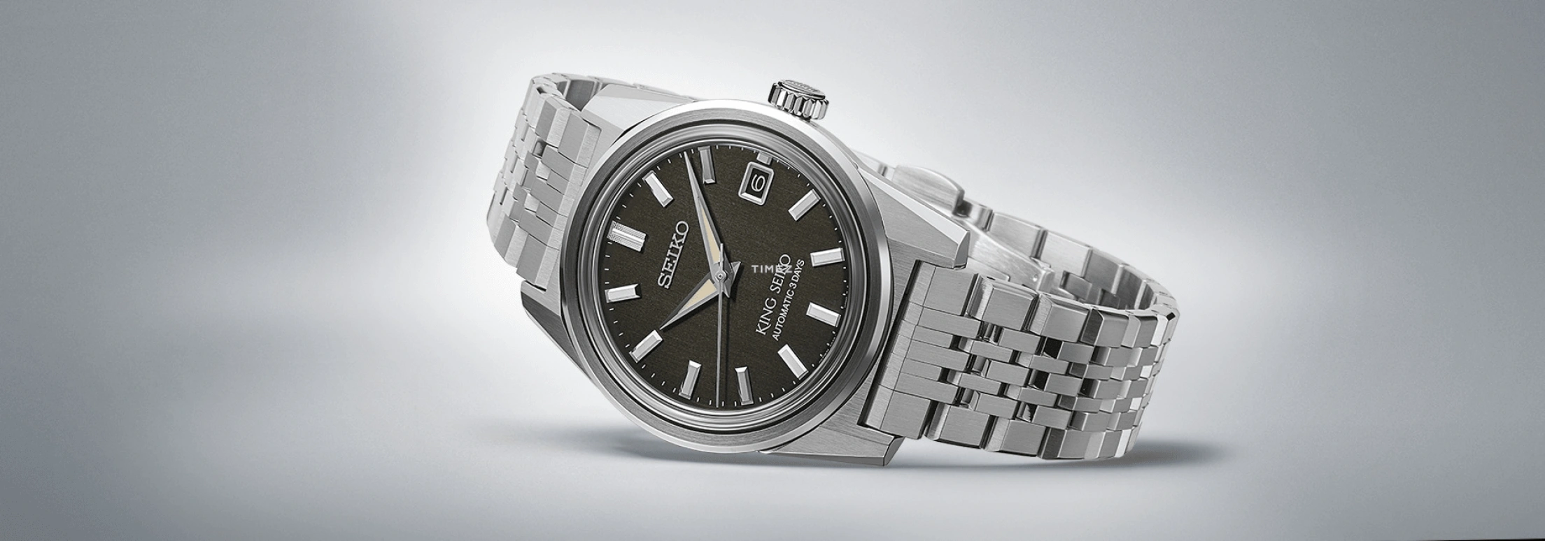 Seiko,King Seiko 38.80mm,38.80mm,Stainless Steel,Black,Automatic,Day,Anti-magnetic,SDKS021