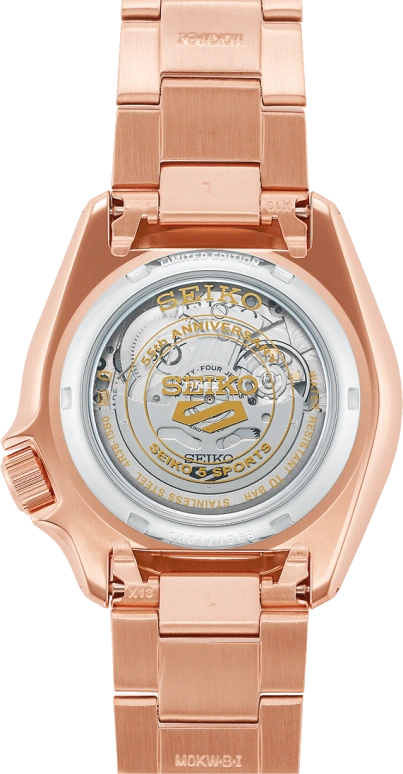 Seiko,5 Sports 42.50mm,42.50mm,Stainless Steel,Rose Gold,Automatic,Date,Day,SRPK08