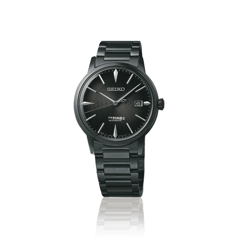 Seiko,Presage 39.50mm,39.50mm,Stainless Steel,Black,Automatic,Day,41hours,SRPJ15J1
