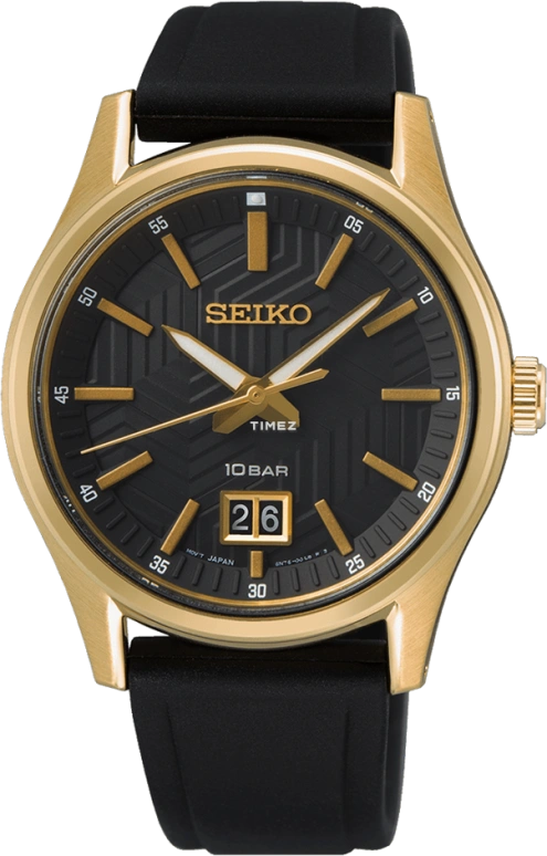 Seiko,men 39.50mm,39.50mm,Stainless Steel,Black,Quartz,Big Date,Anti-magnetic,SUR560