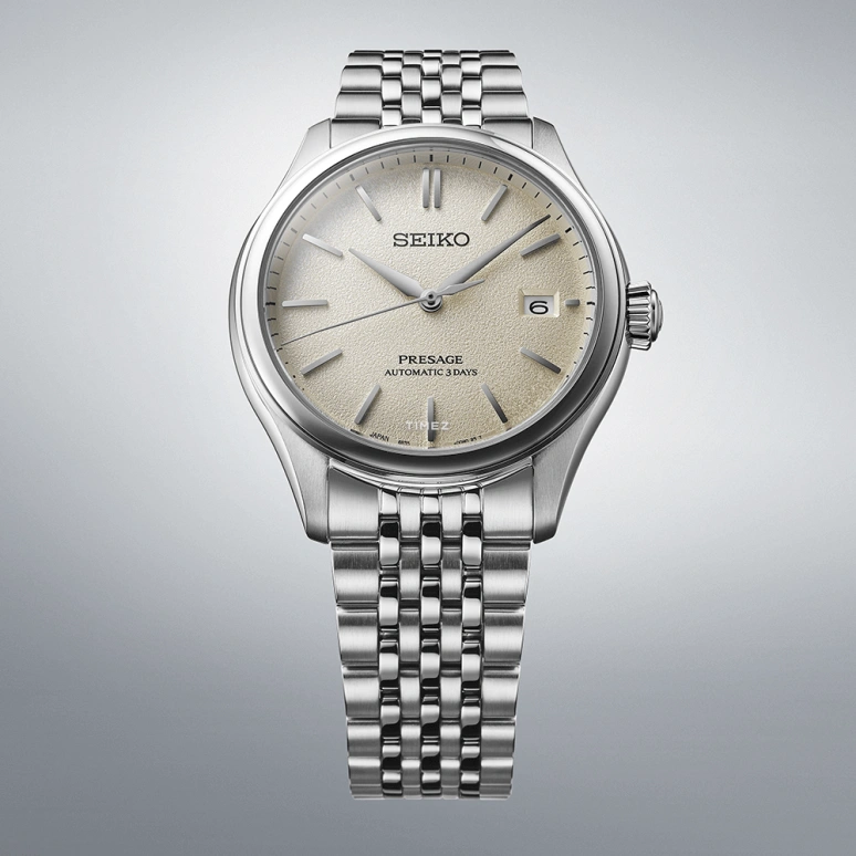 Seiko,Presage 40.20mm,40.20mm,Stainless Steel,Cream,Automatic,Day,72hours,SPB463J1