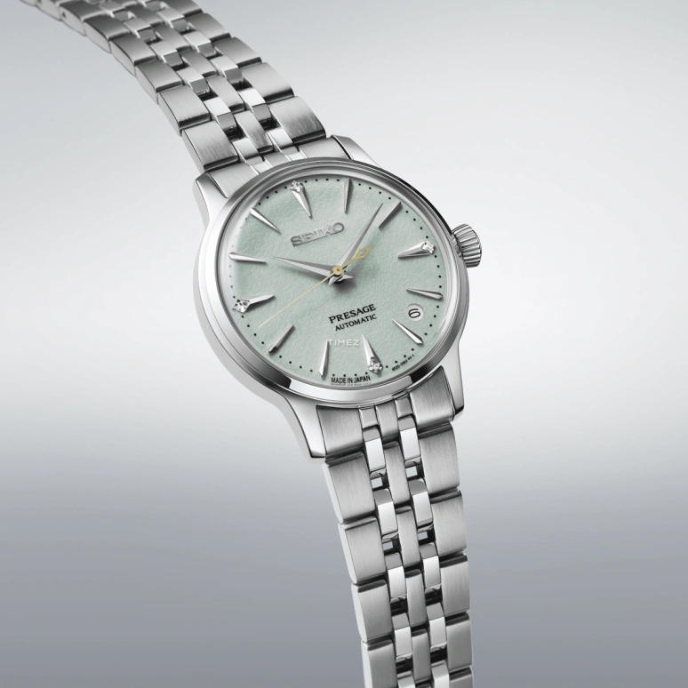 Seiko,Presage 34x40.40mm,34x40.40mm,Stainless Steel,Green,Automatic,Day,Anti-magnetic,SRPL63J1