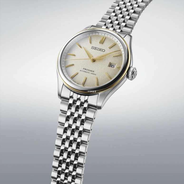 Seiko,Presage 40.20mm,40.20mm,Stainless Steel,Cream,Automatic,Day,72hours,SPB478J1