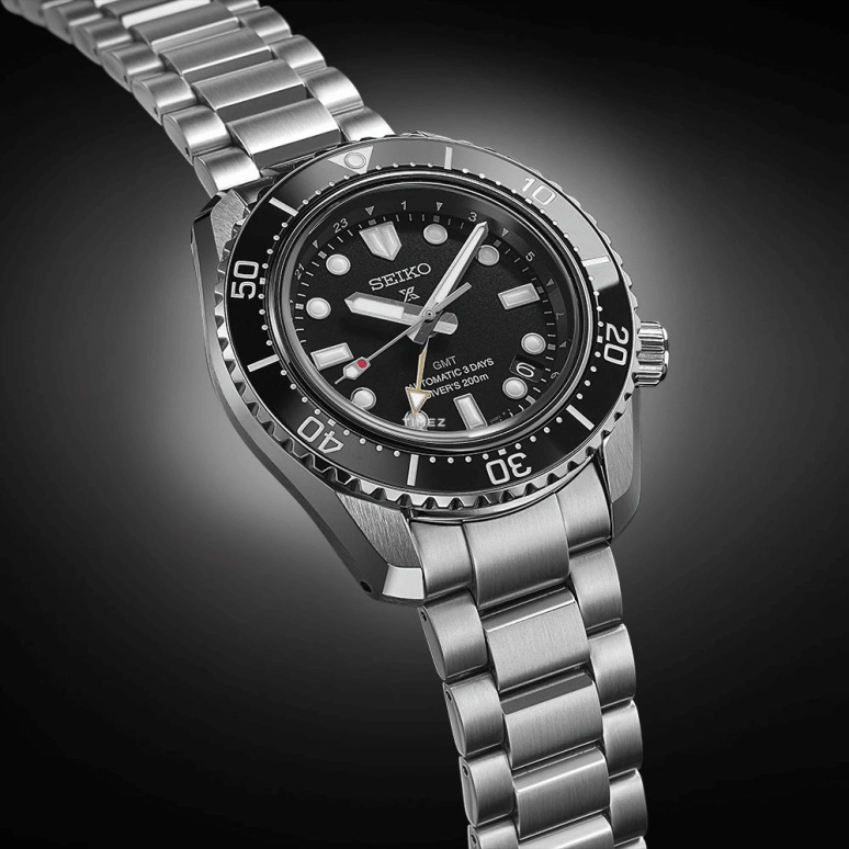 Seiko,Prospex 42mm,42mm,Stainless Steel,Black,Automatic,Day,Dule Time,Anti-magnetic,SBEJ011