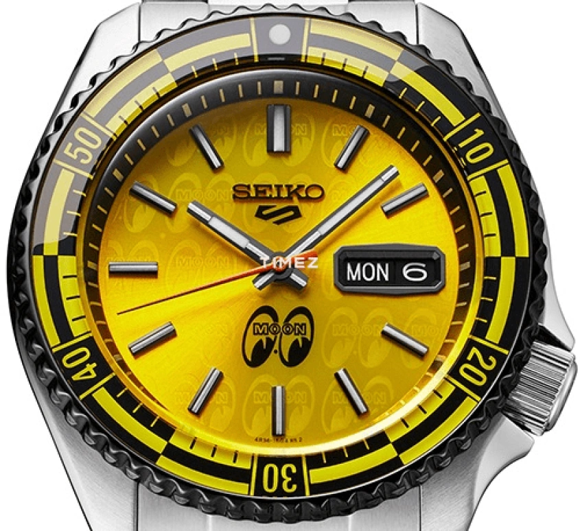 Seiko,5 Sports 42.50mm,42.50mm,Stainless Steel,Yellow,Automatic,Date,Day,SBSA287