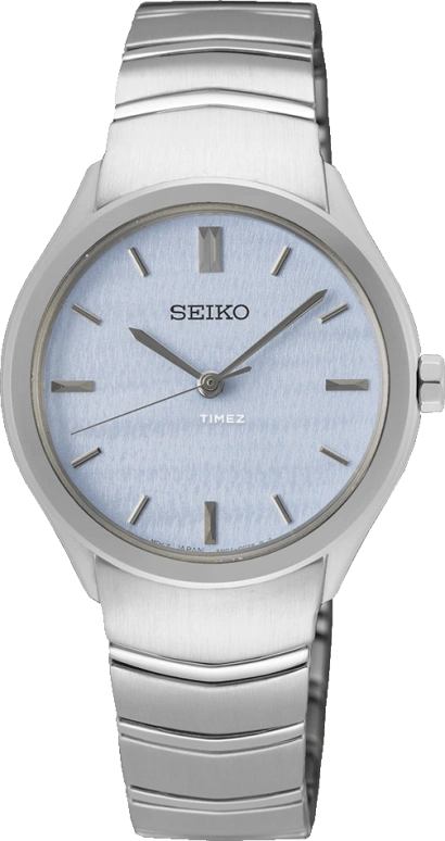 Seiko,women 30mm,30mm,Stainless Steel,Blue,Quartz,In-house Caliber,Glass,SUR549
