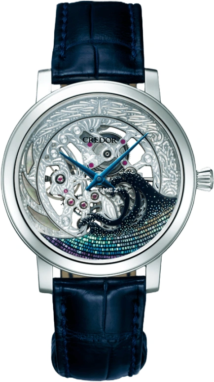 Seiko,Credor 38mm,38mm,White Gold,Silver,Handwound,In-house Caliber,Sapphire,GBBD963