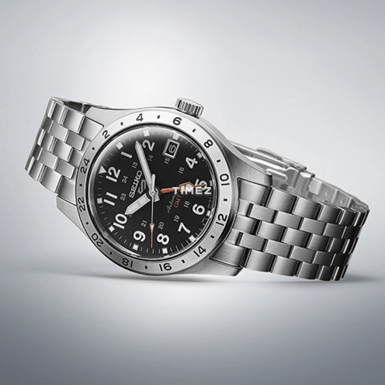 Seiko,5 Sports 39.40mm,39.40mm,Stainless Steel,Black,Automatic,Day,Dule Time,SBSC011