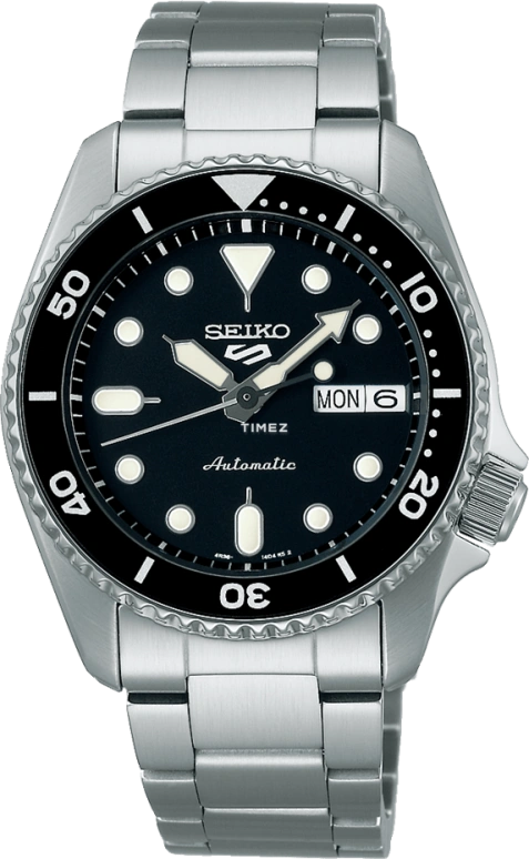 Seiko,5 Sports 48mm,48mm,Stainless Steel,Black,Automatic,Date,Day,SRPK29