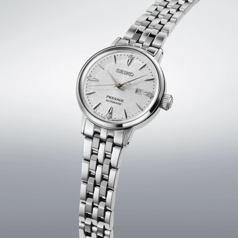 Seiko,Presage 30.30mm,30.30mm,Stainless Steel,White,Automatic,Day,Anti-magnetic,SRRW005