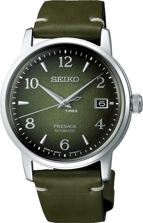 Seiko,Presage 38.50mm,38.50mm,Stainless Steel,Green,Automatic,Day,41hours,SRPF41J1