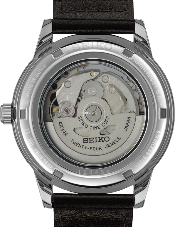 Seiko,Presage 40.80mm,40.80mm,Stainless Steel,Brown,Automatic,Day,Dule Time,Anti-magnetic,SSK013J1