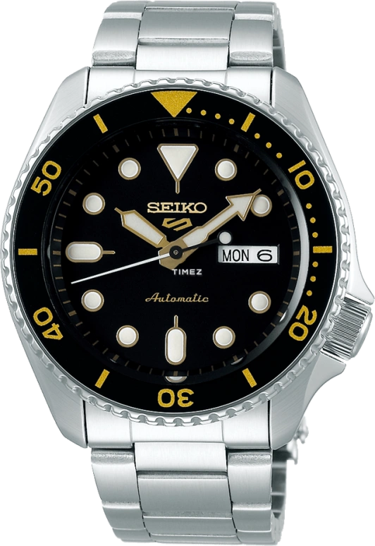 Seiko,5 Sports 42.50mm,42.50mm,Stainless Steel,Black,Automatic,Date,Day,SRPD57