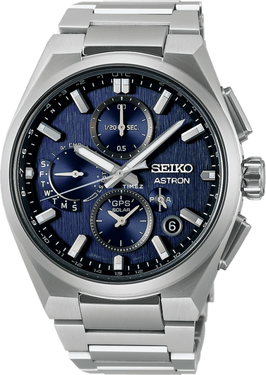 精工,Astron 42毫米,42毫米,钛,蓝色,石英,万年历,星期历,日历,动力储存指示,自制机芯,蓝宝石,SBXC161