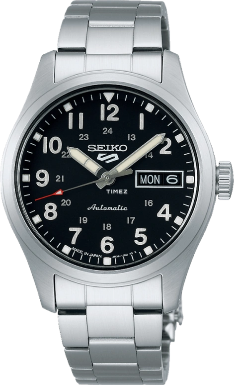 Seiko,5 Sports 36.40mm,36.40mm,Stainless Steel,Black,Automatic,Date,Day,Anti-magnetic,SBSA197