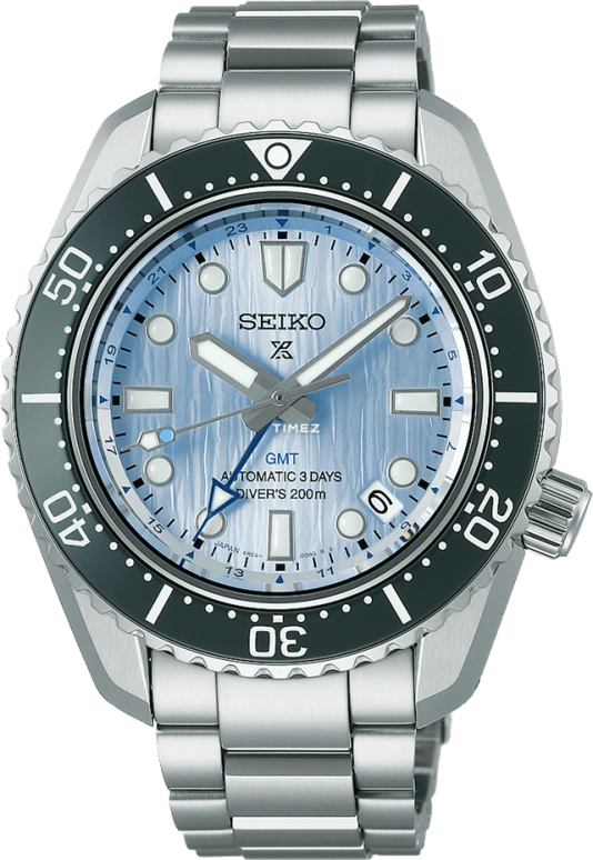 Seiko,Prospex 42mm,42mm,Stainless Steel,Blue,Automatic,Day,Dule Time,SPB385J1