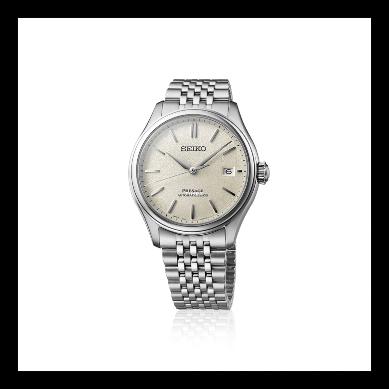 Seiko,Presage 40.20mm,40.20mm,Stainless Steel,Cream,Automatic,Day,72hours,SARX121