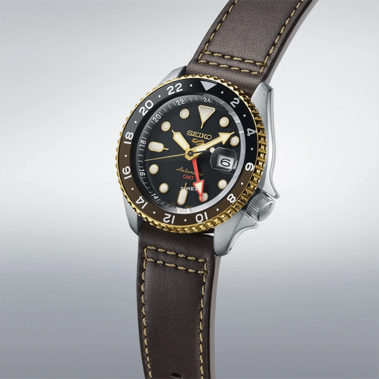 Seiko,5 Sports 42.50mm,42.50mm,Stainless Steel,Black,Automatic,Day,Dule Time,SBSC020