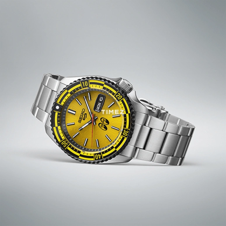 Seiko,5 Sports 42.50mm,42.50mm,Stainless Steel,Yellow,Automatic,Date,Day,SRPL39