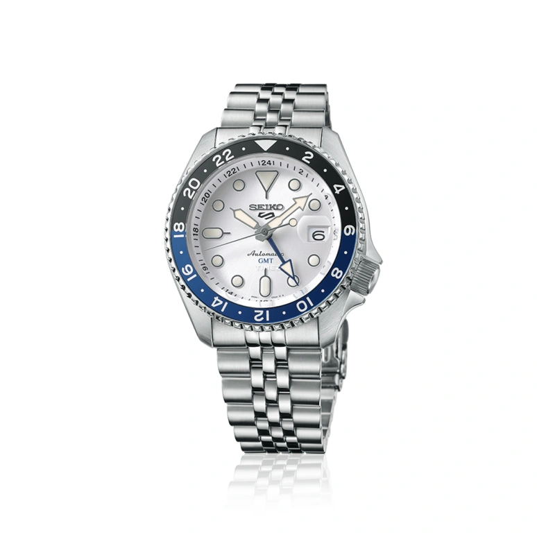Seiko,5 Sports 42.50mm,42.50mm,Stainless Steel,Silver White,Automatic,Day,Dule Time,Anti-magnetic,SBSC017