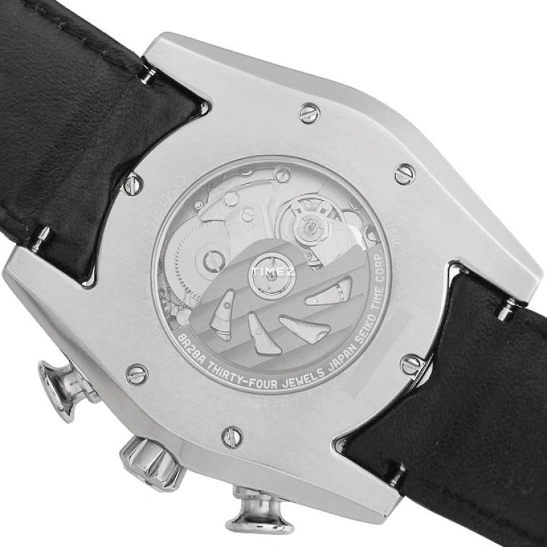 Seiko,Mechanical 46mm,46mm,Stainless Steel,Black,Automatic,Chronograph,Day,SAEK003