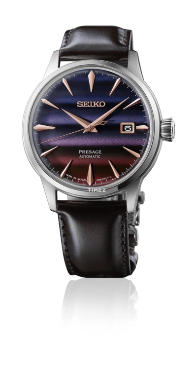 Seiko,Presage 40.50mm,40.50mm,Stainless Steel,Blue,Wine Red,Automatic,Day,Anti-magnetic,SARY239