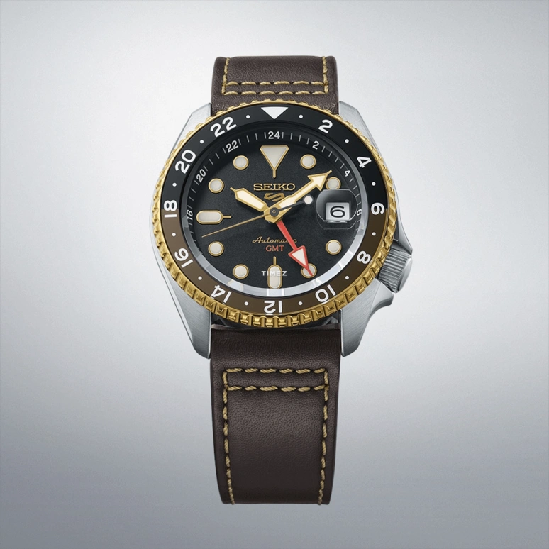 Seiko,5 Sports 42.50mm,42.50mm,Stainless Steel,Black,Automatic,Day,Dule Time,SBSC020
