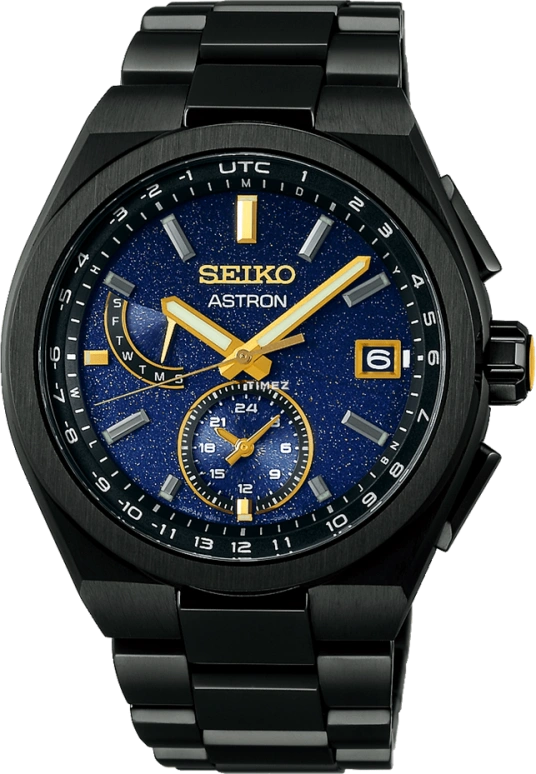 Seiko,Astron 41.30mm,41.30mm,Titanium,Blue,Quartz,Date,Day,World Time,Retrograde,In-house Caliber,Sapphire,SBXY071