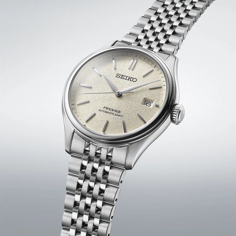Seiko,Presage 40.20mm,40.20mm,Stainless Steel,Cream,Automatic,Day,72hours,SPB463J1