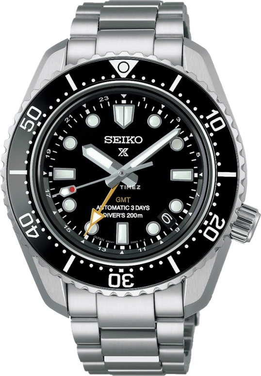Seiko,Prospex 42mm,42mm,Stainless Steel,Black,Automatic,Day,Dule Time,SPB383J1