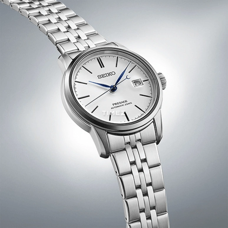 Seiko,Presage 40.20mm,40.20mm,Stainless Steel,White,Automatic,Day,72hours,SARX105