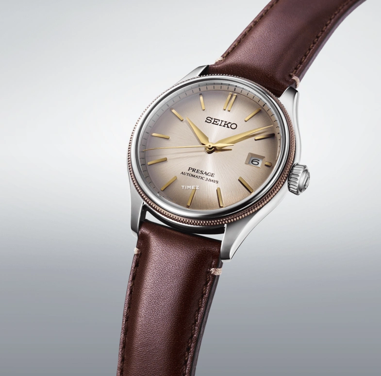 Seiko,Presage 40.20mm,40.20mm,Stainless Steel,Brown,Gradient,Automatic,Day,Anti-magnetic,SPB529J1
