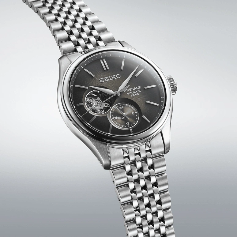 Seiko,Presage 40.20mm,40.20mm,Stainless Steel,Black,Automatic,72hours,In-house Caliber,SPB471J1